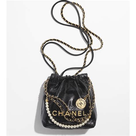 chanel 22 mini black with pearls|chanel 22 purses.